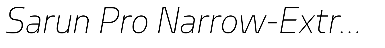 Sarun Pro Narrow-Extra Light Italic